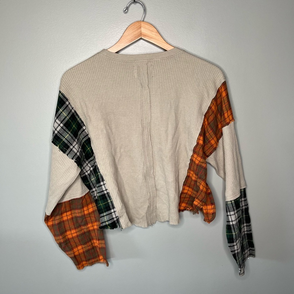 Urban Outfitters x BDG Rory Spliced Patchwork Plaid Flannel Thermal - Picture 5 of 13